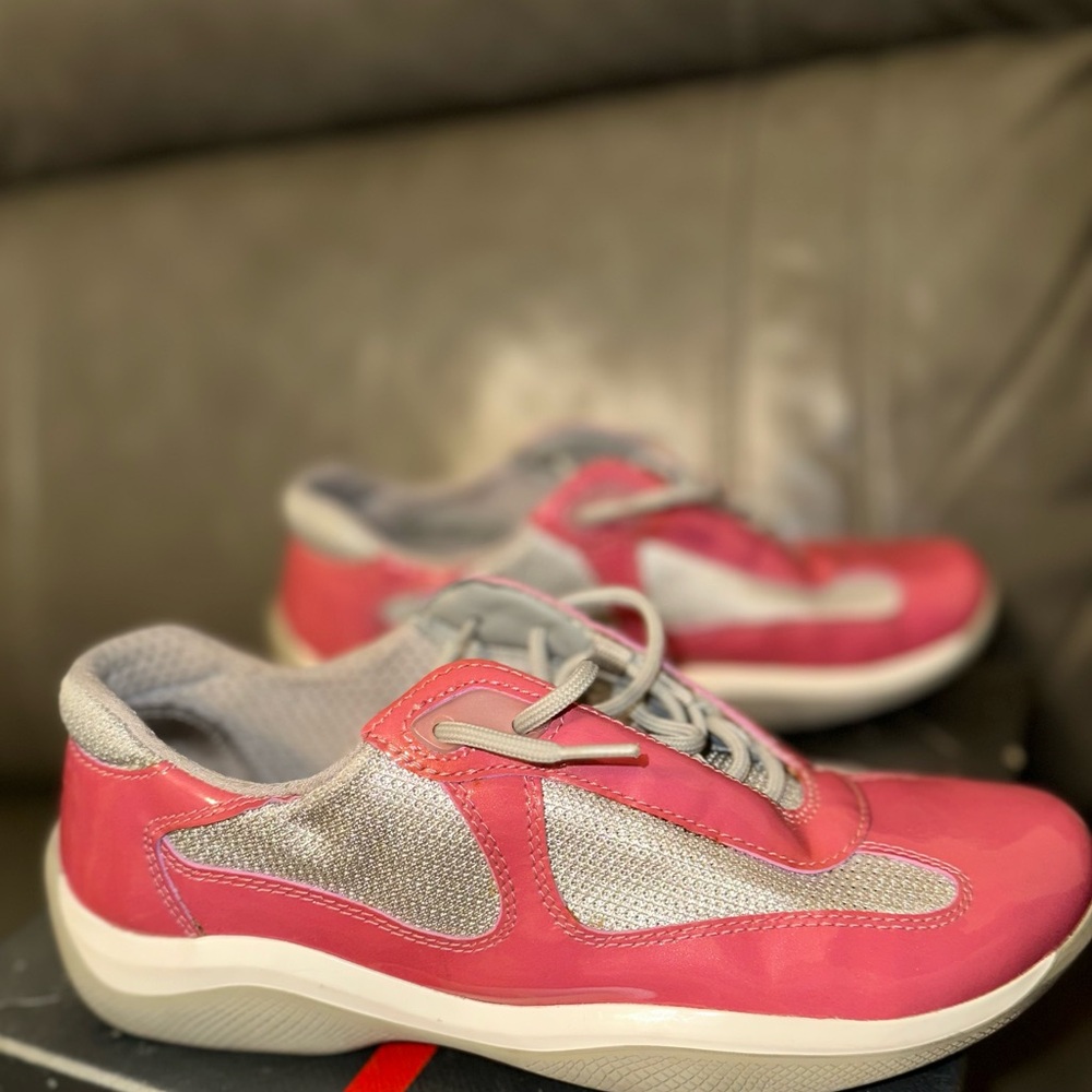 Prada Pink and Silver sneakers